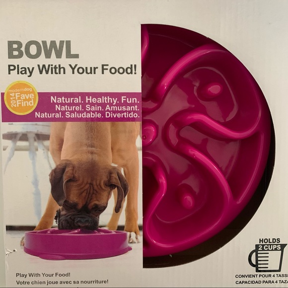 BOWL MINI Play With Your Food Purple Bowl Holds 2 Cups - Picture 3 of 6